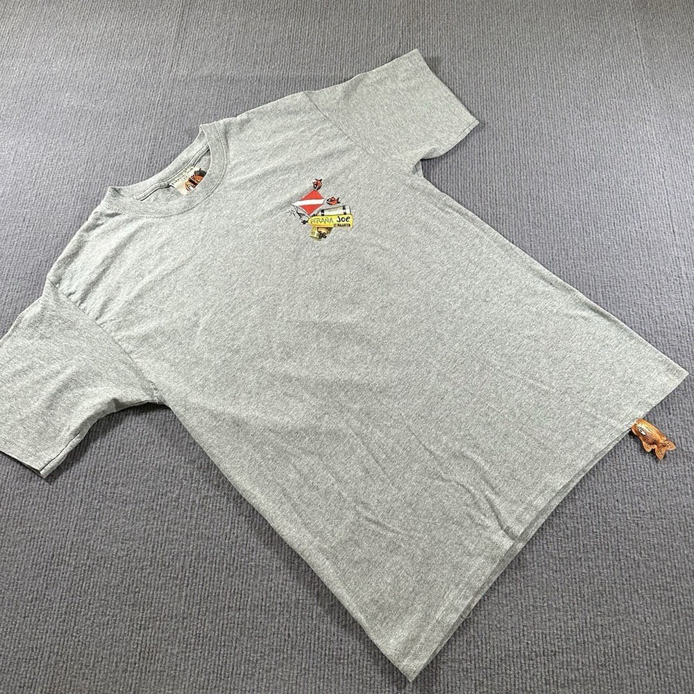 Pirana Joe St Maarten Gray Shirt Mens Size Medium‎ Beaches Fishing